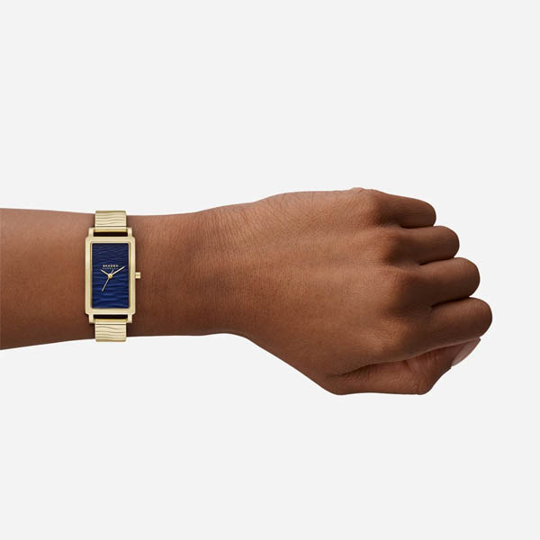 Relógio Skagen Feminino Hagen em Aço Dourado e Madrepérola 